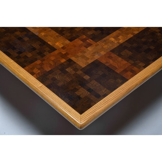 Image 1 of Table basse vintage en mosaïque et chêne par Middelboe et Lindum pour Tranekaer, Danemark 1970