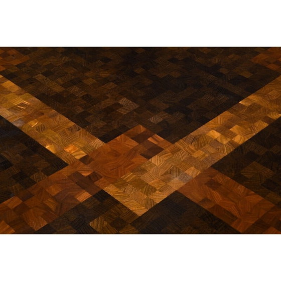 Image 1 of Table basse vintage en mosaïque et chêne par Middelboe et Lindum pour Tranekaer, Danemark 1970