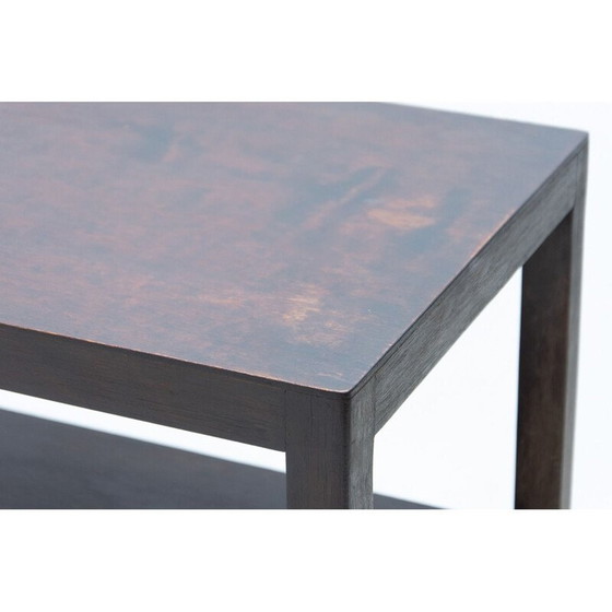 Image 1 of Table d'appoint vintage moderniste en chêne, Tchécoslovaquie 1950