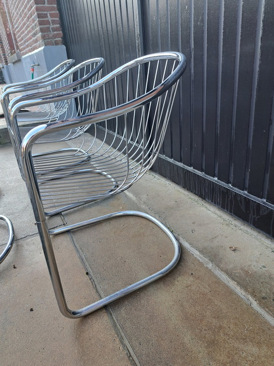 Image 1 of 6x Chaise vintage à structure tubulaire 1970