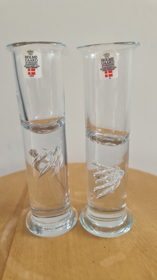 2 verres à boire design de Per Lutken pour Holmegaard.