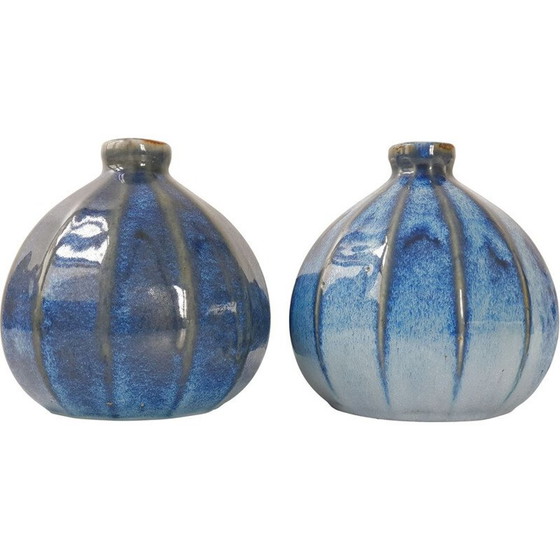 Image 1 of Paire de vases en grès art déco vintage