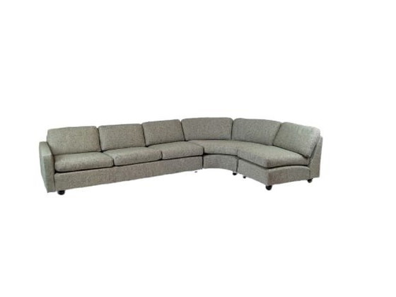 Image 1 of Artifort Modular Round Corner Sofa Green Melange New Upholstered