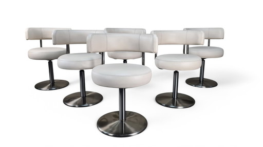 6 X Chaises à manger ou tabourets de bar suédois du milieu du siècle Borje Johanson