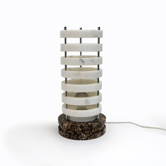 Image 1 of Lampe de table italienne en marbre, Mid Century Modern, 1960S