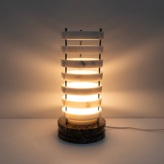 Image 1 of Lampe de table italienne en marbre, Mid Century Modern, 1960S