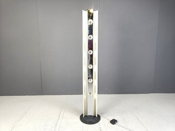 Image 1 of Lampadaire vintage chromé par Lom Monza, 1970S