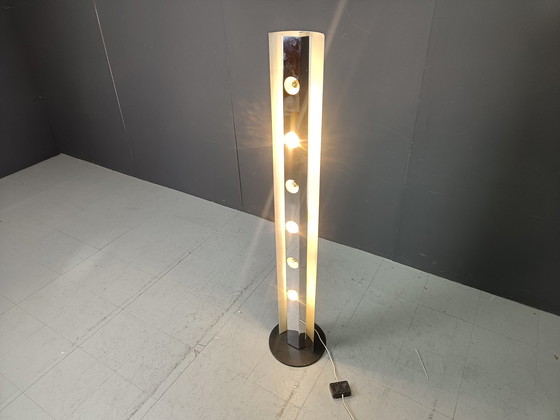 Image 1 of Lampadaire vintage chromé par Lom Monza, 1970S
