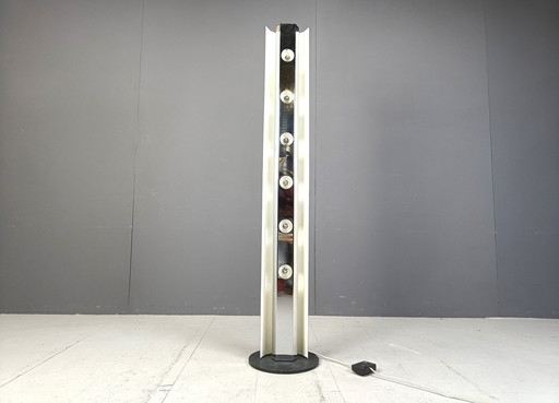 Lampadaire vintage chromé par Lom Monza, 1970S