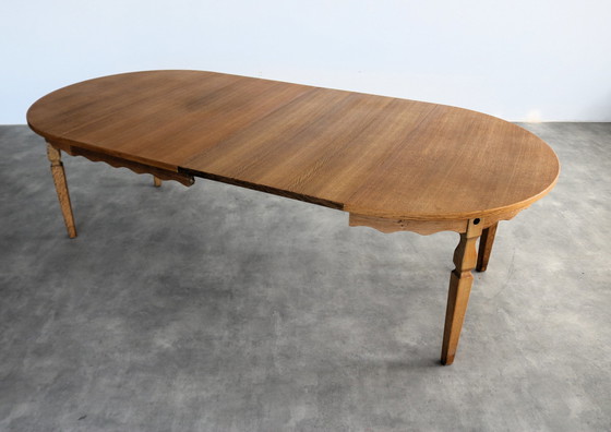 Image 1 of Table de salle à manger extensible brutaliste Kjaernulf