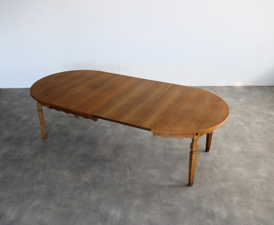 Image 1 of Table de salle à manger extensible brutaliste Kjaernulf