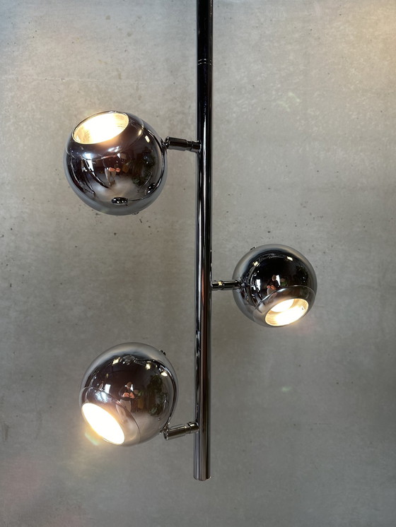 Image 1 of Lampe 'Eyeball' vintage de l'ère spatiale - Chrome