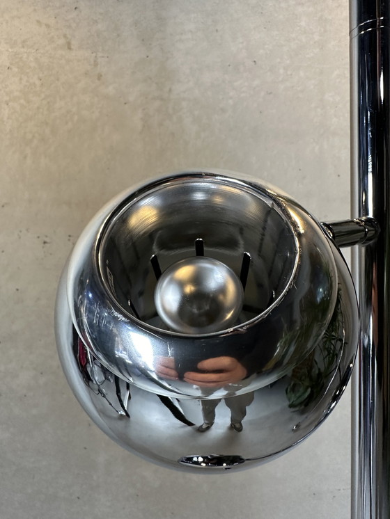 Image 1 of Lampe 'Eyeball' vintage de l'ère spatiale - Chrome