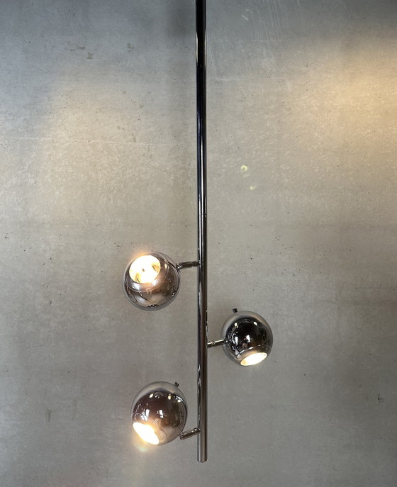 Image 1 of Lampe 'Eyeball' vintage de l'ère spatiale - Chrome