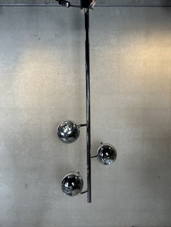 Image 1 of Lampe 'Eyeball' vintage de l'ère spatiale - Chrome