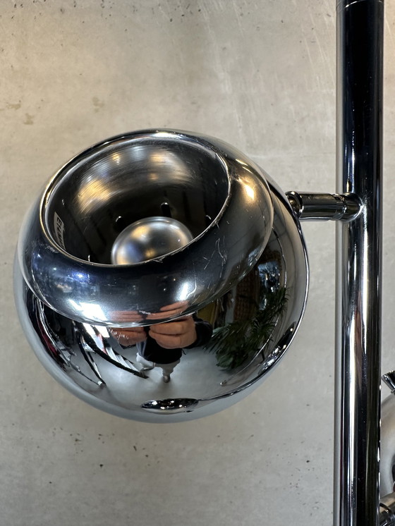 Image 1 of Lampe 'Eyeball' vintage de l'ère spatiale - Chrome