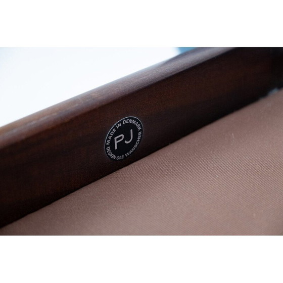 Image 1 of Tabouret vintage en acajou par Ole Wanscher et P. Jeppesen