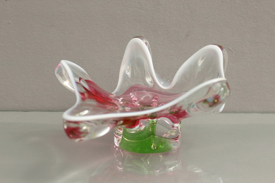 Image 1 of Coupe en verre de Bohème Par Josef Hospodka Pour Sklarny Chribska