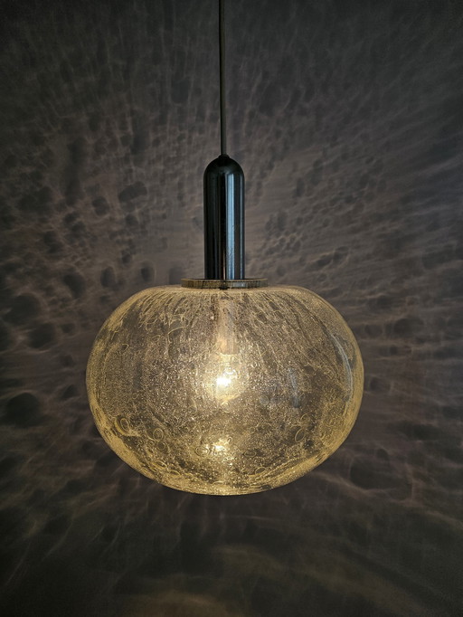 Lampe pendante en verre avec bulles