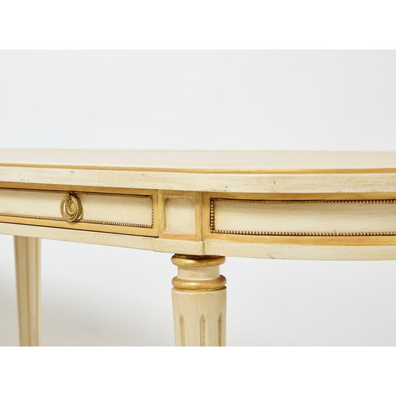 Image 1 of Console vintage en bois crème de Maison Jansen, 1950
