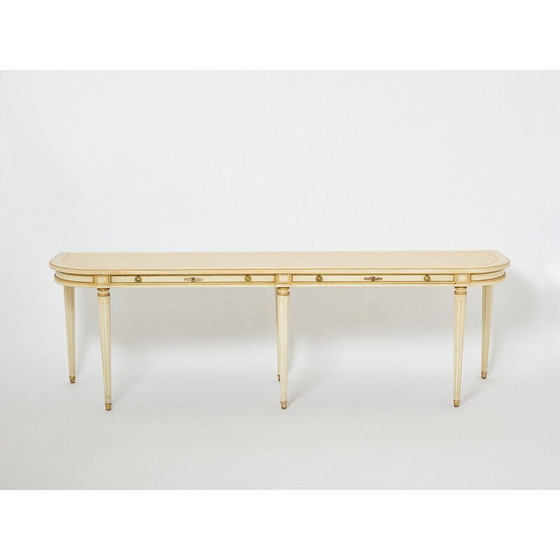 Image 1 of Console vintage en bois crème de Maison Jansen, 1950