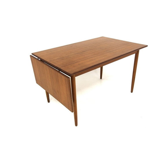 Image 1 of Table de salle à manger vintage en teck et hêtre, Suède 1950
