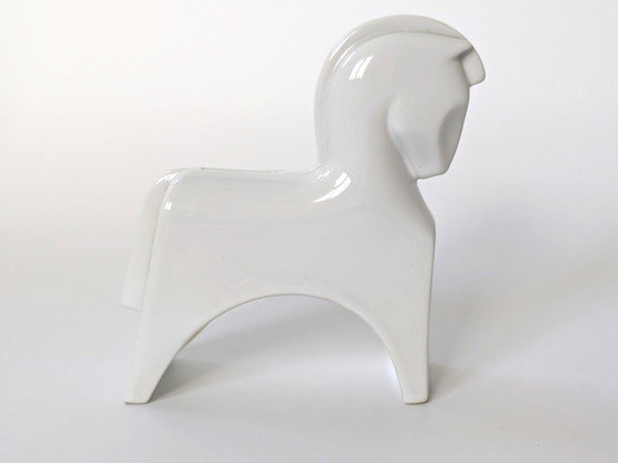 Image 1 of Tirelire en porcelaine pour chevaux | Poterie d'Allemagne de l'Ouest | 1960S