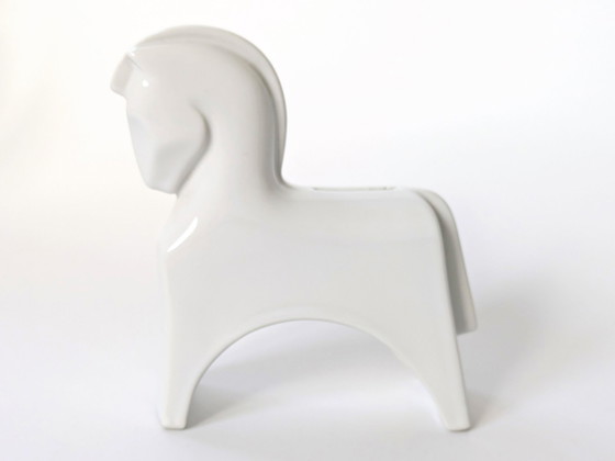 Image 1 of Tirelire en porcelaine pour chevaux | Poterie d'Allemagne de l'Ouest | 1960S