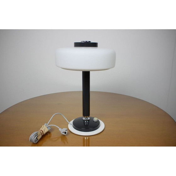 Image 1 of Lampe de table vintage noire et blanche par Napako, Tchécoslovaquie 1960