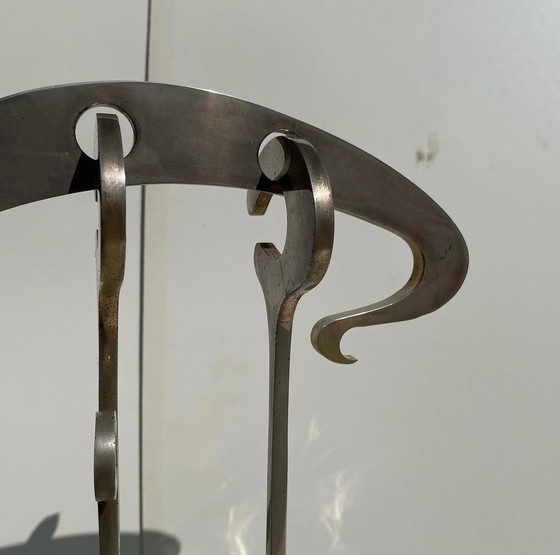 Image 1 of Ensemble De Cheminée De Jacques Charles, Pour Jean Paul Création, France, 1970'S
