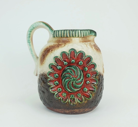 Image 1 of Dumler & Breiden Mid Century Vase Jug Model 53/21 Relief Decor