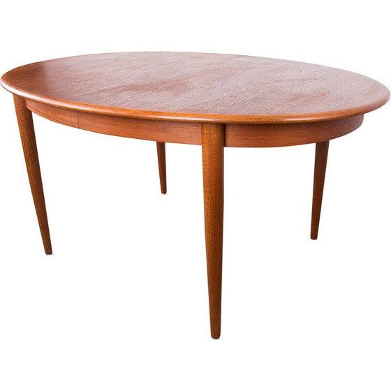 Image 1 of Table de salle à manger ovale en teck pour Gudme Mobelfabrik, Danemark, années 1960