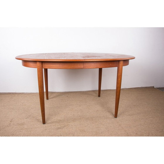 Image 1 of Table de salle à manger ovale en teck pour Gudme Mobelfabrik, Danemark, années 1960