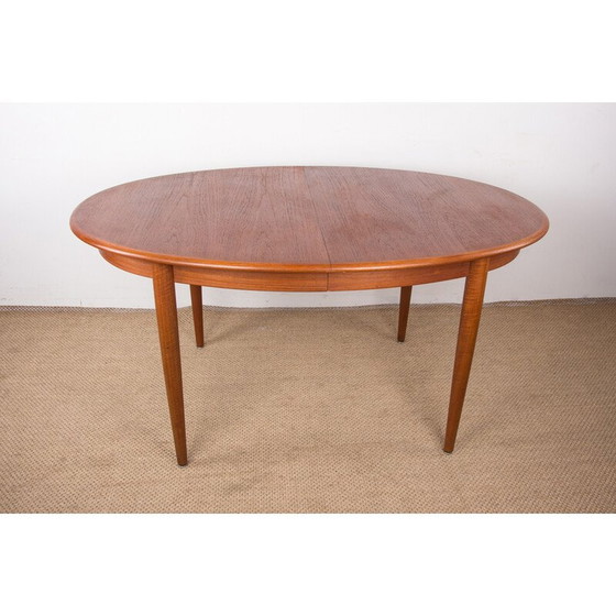 Image 1 of Table de salle à manger ovale en teck pour Gudme Mobelfabrik, Danemark, années 1960