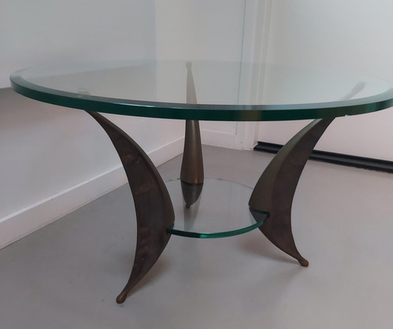 Image 1 of Table basse design italienne 1950.