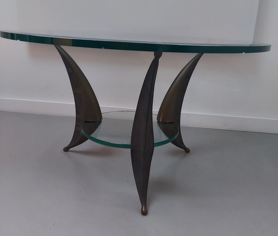 Image 1 of Table basse design italienne 1950.