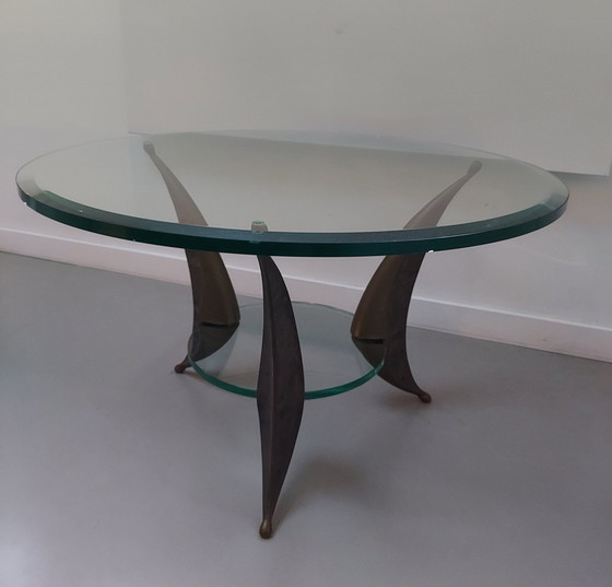 Image 1 of Table basse design italienne 1950.