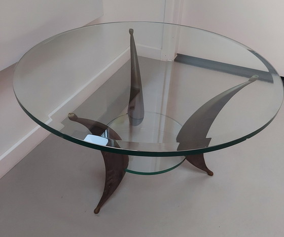 Image 1 of Table basse design italienne 1950.