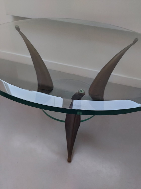 Image 1 of Table basse design italienne 1950.