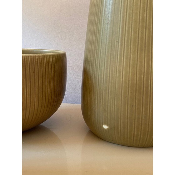 Image 1 of Ensemble de 3 vases vintage par Gunnar Nylund, Suède années 1950