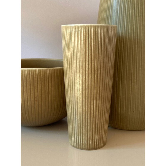 Image 1 of Ensemble de 3 vases vintage par Gunnar Nylund, Suède années 1950