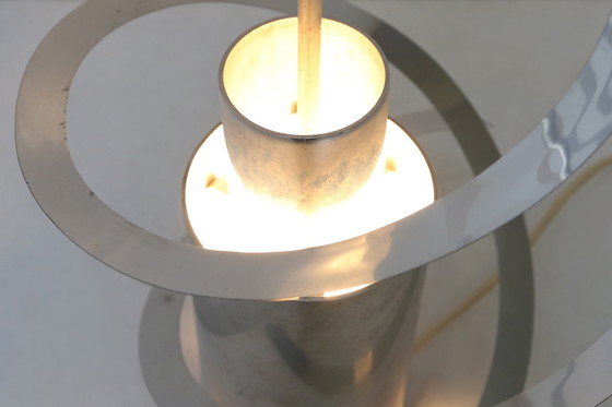 Image 1 of Rare sculpture lumineuse cinétique en spirale de Werner Epstein, 1972