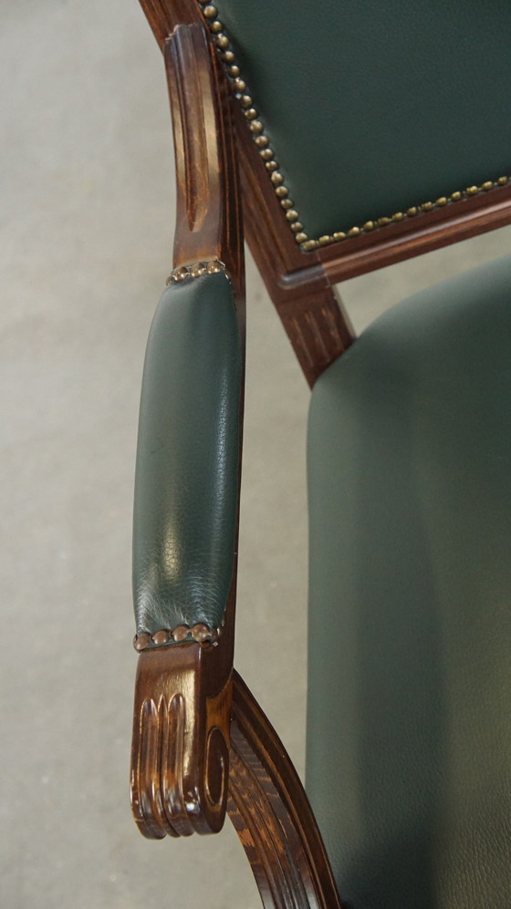 Image 1 of Chaise/bureau Gainsborough en cuir de boeuf vert foncé