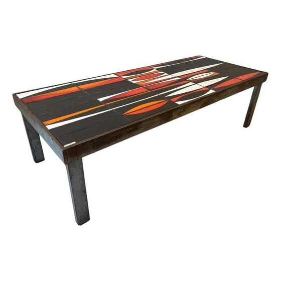 Image 1 of Table basse vintage en céramique "Navettes" par Roger Capron, France 1960