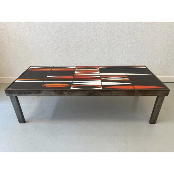 Image 1 of Table basse vintage en céramique "Navettes" par Roger Capron, France 1960