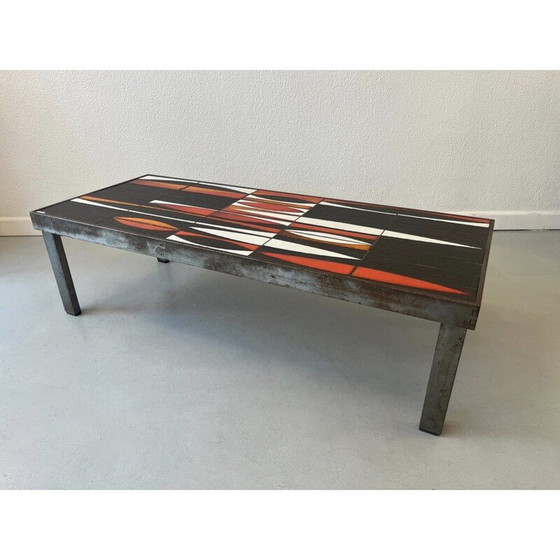 Image 1 of Table basse vintage en céramique "Navettes" par Roger Capron, France 1960