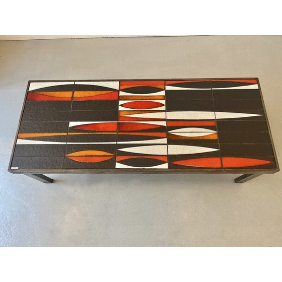Image 1 of Table basse vintage en céramique "Navettes" par Roger Capron, France 1960
