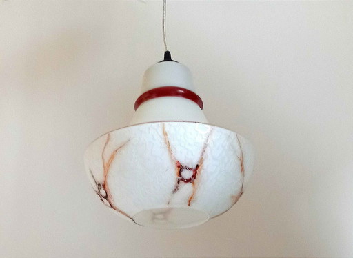 Suspension Années 70 Opaline Blanche