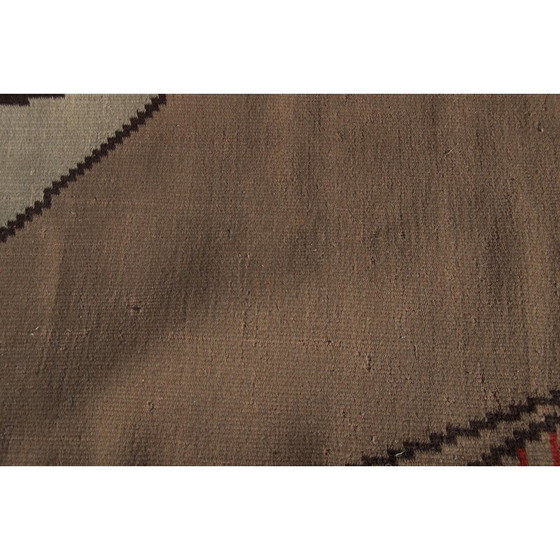 Image 1 of Tapis géométrique Kilim vintage, Tchécoslovaquie 1950