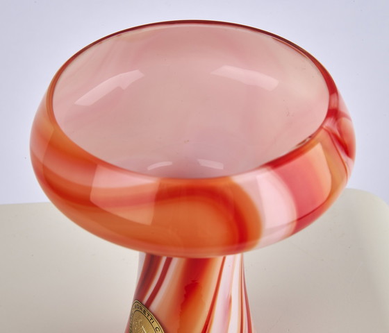 Image 1 of Vintage Carlo Moretti Vase en verre opalin 70S